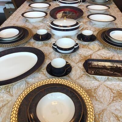 Vintage Ralph Lauren Wedge Wood Bone China King Charles Paisley 