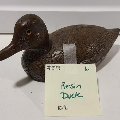 Resin Duck  10"L - Item #218