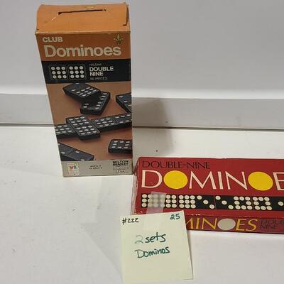 Vintage 2 Sets Dominos -Item #222