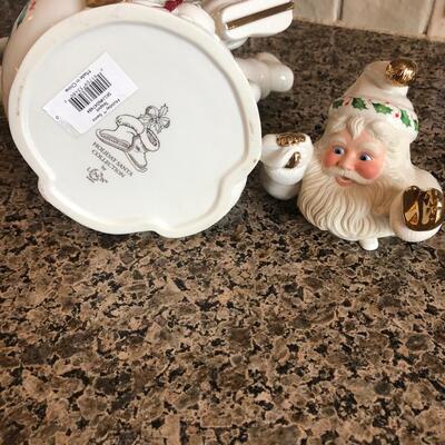 Vintage Lenox Santa Holiday Collection teapot with gold accents MINT
