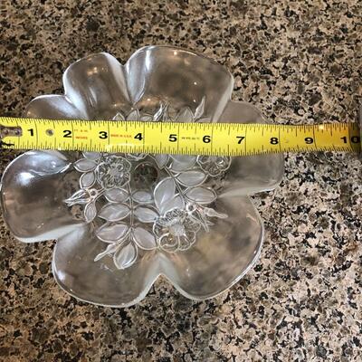 Vintage Crystal serving dish 8" MINT
