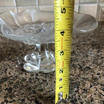 Vintage Crystal serving dish 8" MINT