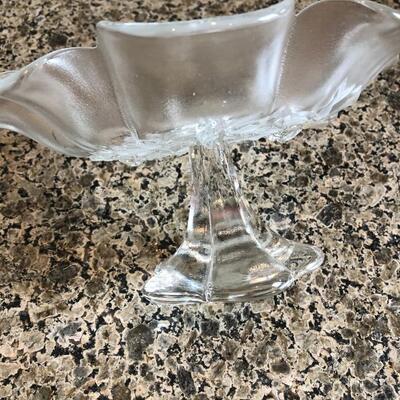 Vintage Crystal serving dish 8" MINT