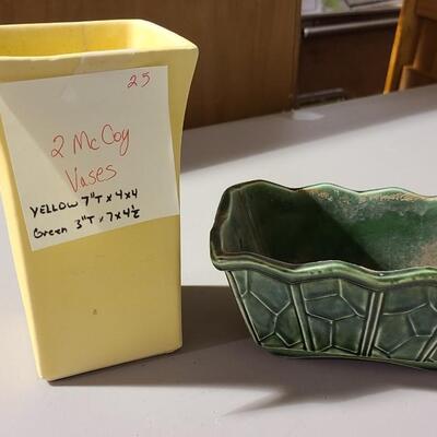 2 McCoy Vases -Item #229