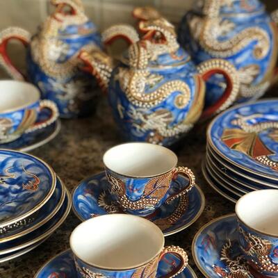 Vintage Japanese tea set 23 piece MINT