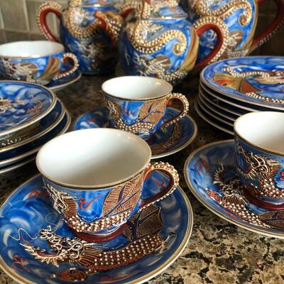 Vintage Japanese tea set 23 piece MINT