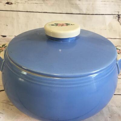 Vintage Hall  crock with lid Rose Parade