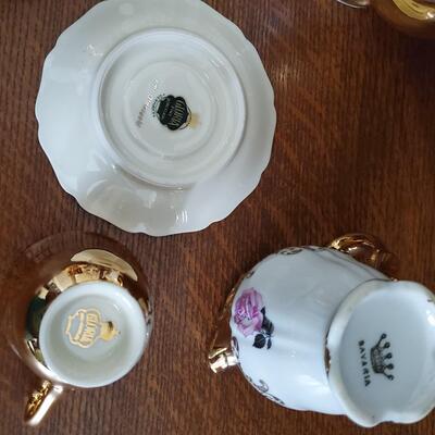 Gloria  Fine Porcelain Tea Set  Bavaria   24 K Gold 