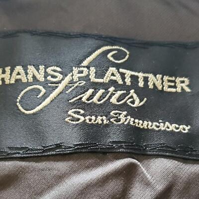 Hans Plattner Furs   Luxurious  Ladies Mink Coat 