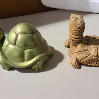 2 Turtle Statues -Item #239