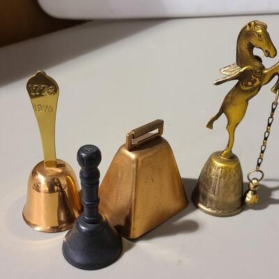 Lot - Four (4) Vintage  Bells -Item #245 - 3Â½" to 7"T