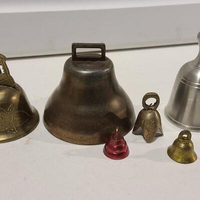 6 Bells Metal Pewter Brass  -Item #264