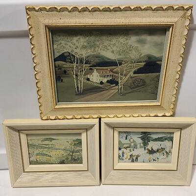 3 Framed Prints Pictures -Item #267 12" x 10"