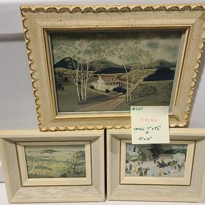 3 Framed Prints Pictures -Item #267 12" x 10"
