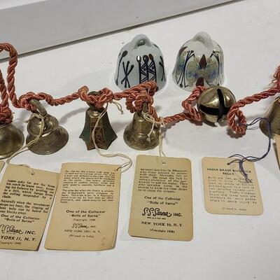 1 Strand of Bells with Nationality Details + 2 Royal Copenhagen bells -Item #270