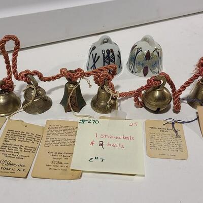 1 Strand of Bells with Nationality Details + 2 Royal Copenhagen bells -Item #270