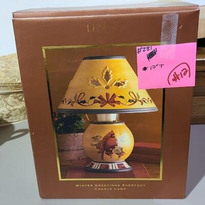 Lenox Winter Greetings Candle Lamp -Item #281 - 10"T