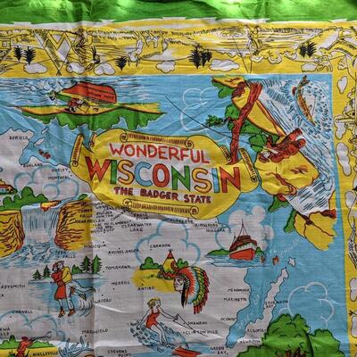 Vintage Silk Wisconsin Scarf