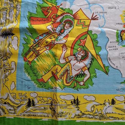 Vintage Silk Wisconsin Scarf