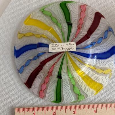 Latticino Ribbon Glass
