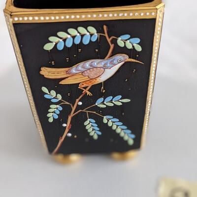 1880's Hand Painted enameled Art Nouveau