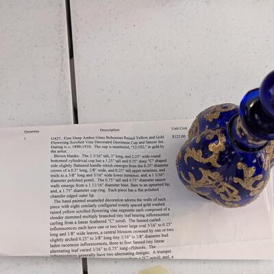 Bohemian gold trimmed decanter