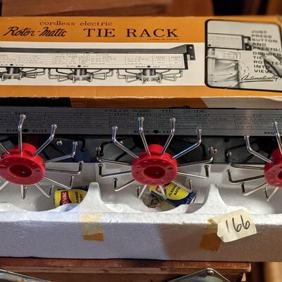 Vintage automated tie rack