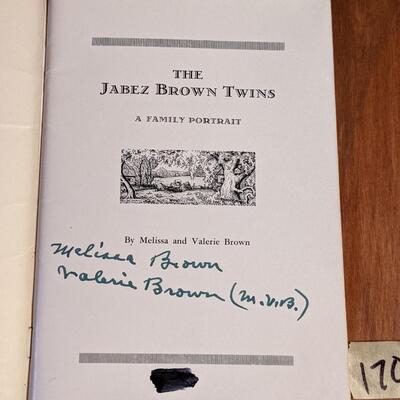 Signed copy The Jabez Brown Twins