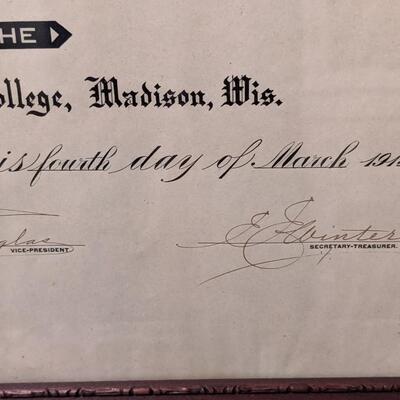 1915 Certificate of Proficiency in Penmanship
