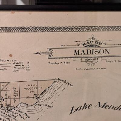 Antique Dane county map