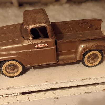 Tonka truck and wagon