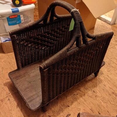 Nice wood bin basket