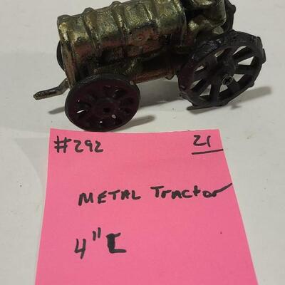 Metal Wrought Iron Tractor -Item #292