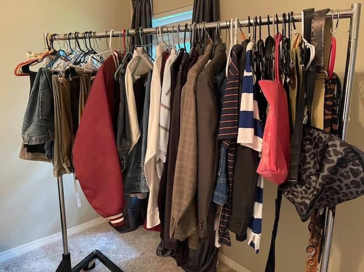 Lot 6 Rack of clothing