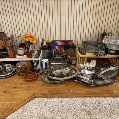 Lot 15: Silver-plate, cookware,  
