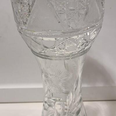Clear Glass Vase -Item #312 14"T x 5Â½"W