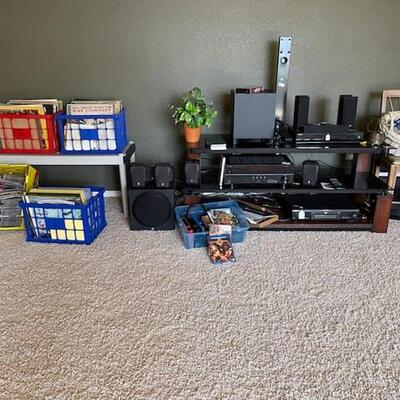 Lot 19: Stereo equipment, records & dvds