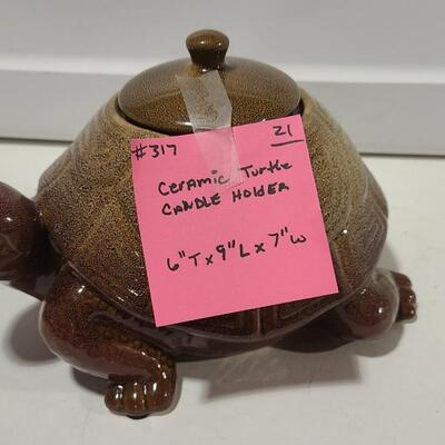 Ceramic Turtle Candle Holder -Item #317