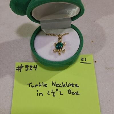 Turtle Necklace in Turle Box -Item #324