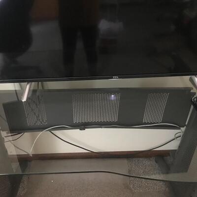 Lot 69:  Glass Computer Table