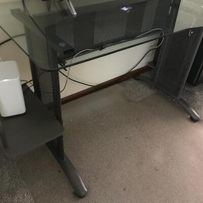 Lot 69:  Glass Computer Table