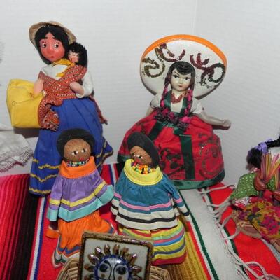 " SOUTH OF THE BORDER"-DOLLS-PIGGY BANK-SALT & PEPPER SHAKERS-MORE