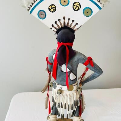 Lot 8  Vintage Set Native American Apache Crown Spirit Dancers Large Kachinas Dolls 