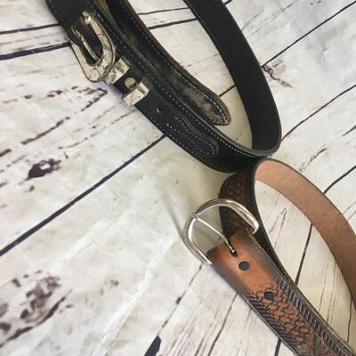 Leather belts 