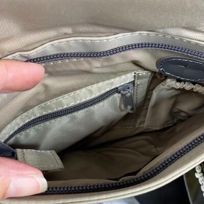 Beige PacSafe Anti-Theft Crossbody Purse Hand Bag NWT