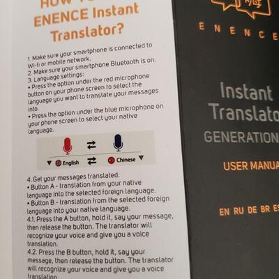 Enence Instant Translator (for use with a Smartphone) 