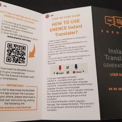 Enence Instant Translator (for use with a Smartphone) 