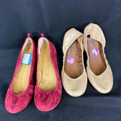 Two Pairs of Woman's Ballet Slipper Flats Size 8.5