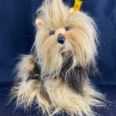 Steiff TAFFY Yorkie Plush Dog Stuffed Animal 