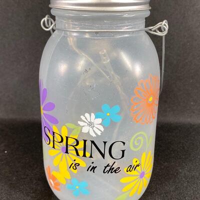 Spring is in the Air Battery Op Light Up Mason Jar